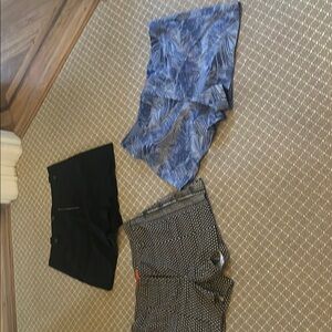 Blue Patterned Women's Shorts